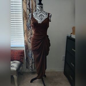 Elegant Brown Party Dress